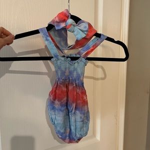 Angel Dear baby bubble 6-12 month and matching headband